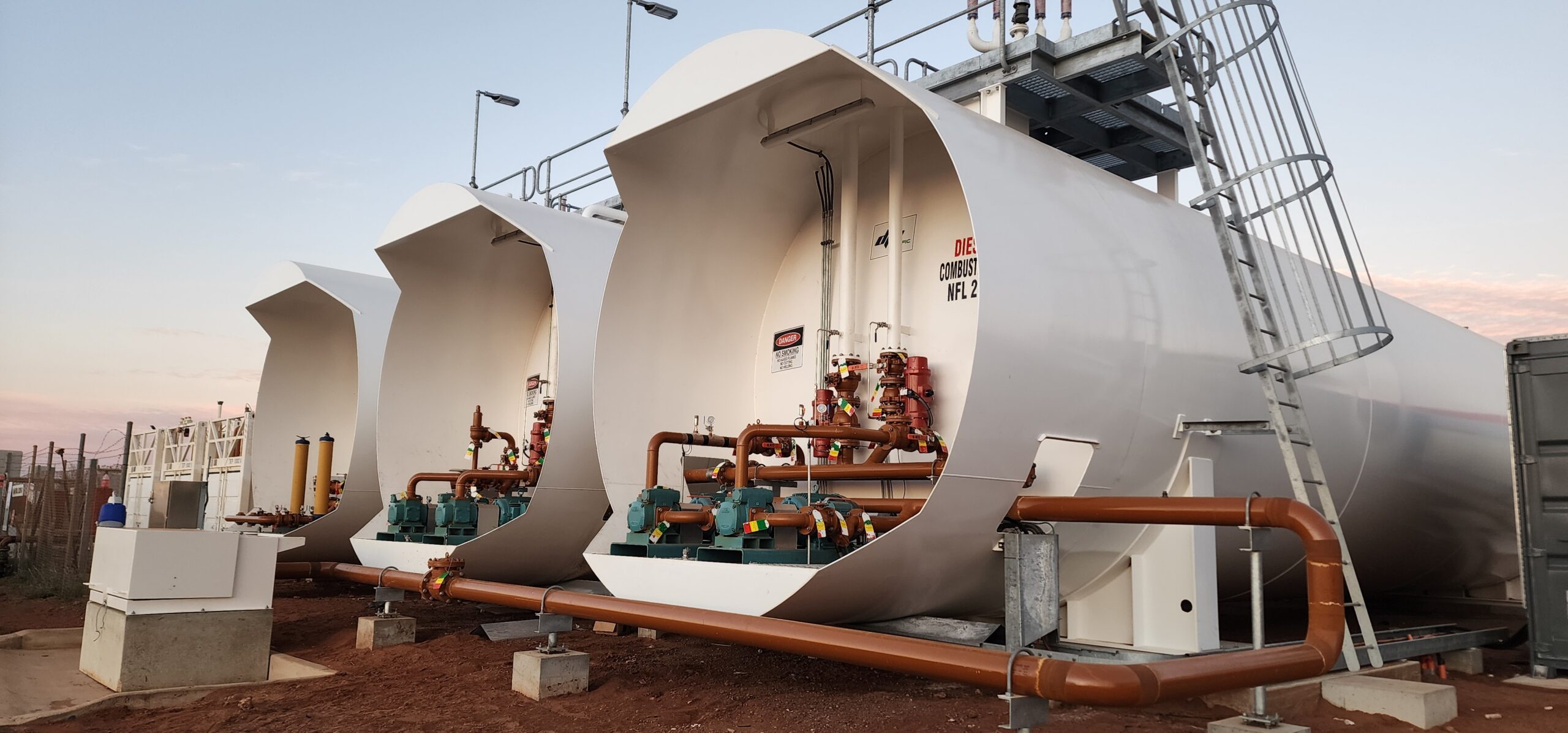 Onslow large fuel storage tanks