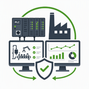 PLC programming and data monitoring