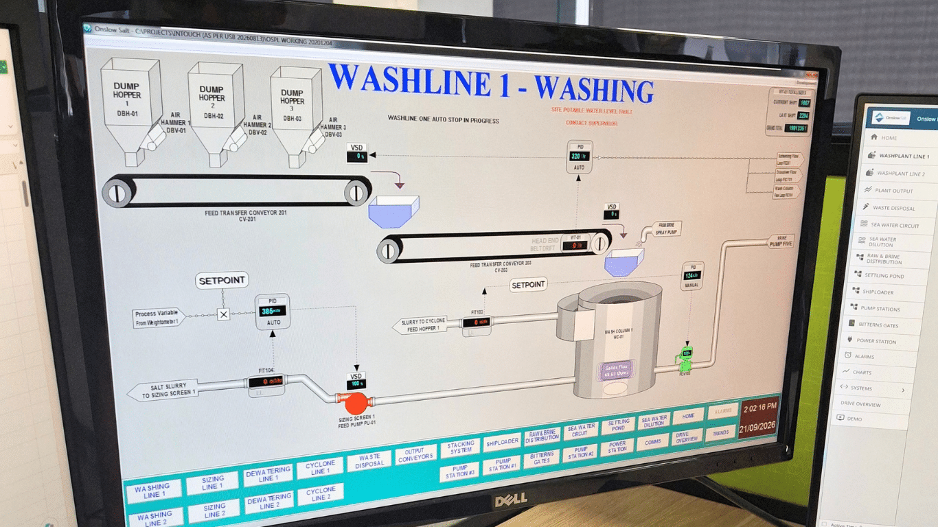 Washline 1 washing SCADA automation
